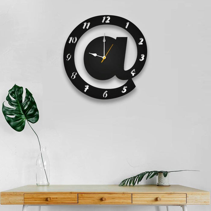 Arroba Logo Beautiful Wooden Wall Clock