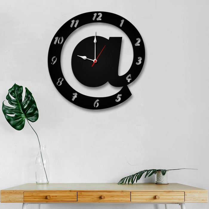 Arroba Logo Beautiful Wooden Wall Clock