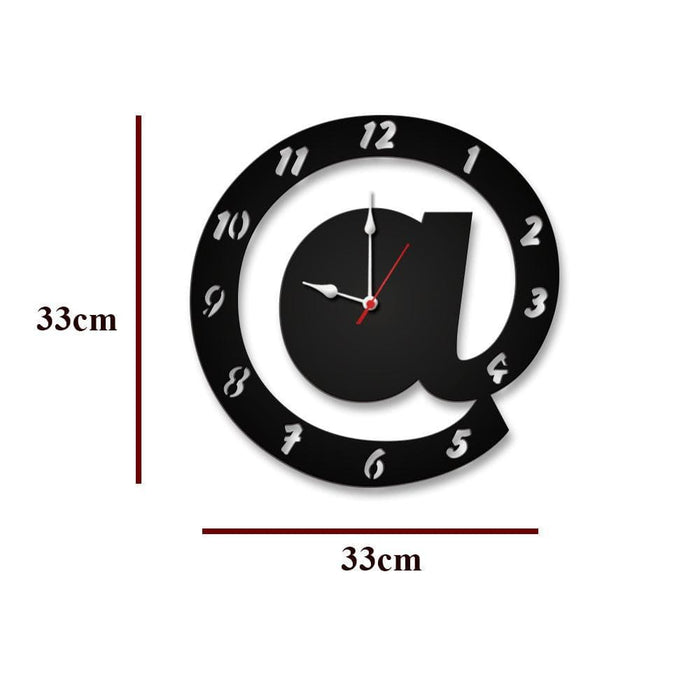 Arroba Logo Beautiful Wooden Wall Clock