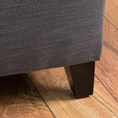 Juliana Fabric Storage Ottoman, Gray