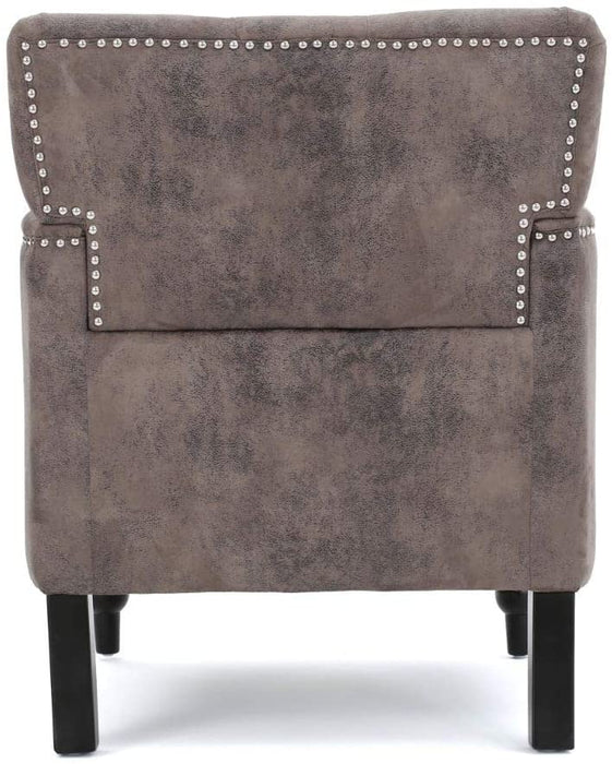 Tufted Club Chair, Fabric Accent Chair