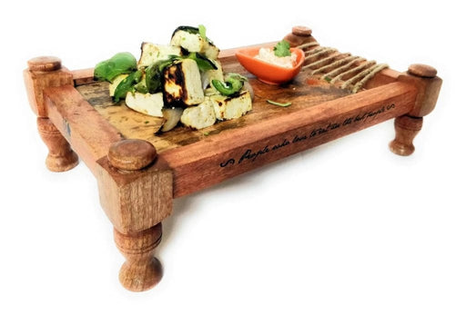WOOD KHAAT PLATTER II INDIAN STYLE  SERVING TRAY