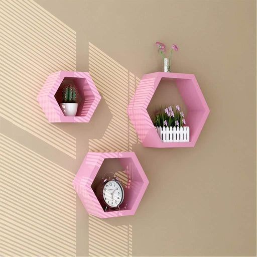 Hexagon Shape Wall Shelves