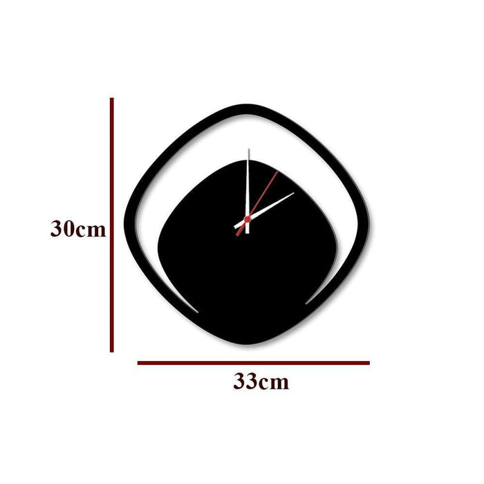 Boomerang Shape Wooden Wall Clock