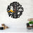 Black Tree Shape with Yellow birds Wooden Wall Clock