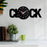 Clock Text Shape Wooden Wall Clock