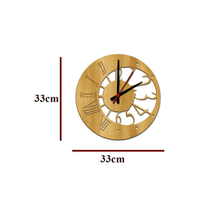 Sun & Moon Designer Wooden Wall Clock