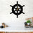 Ship Wheel Shape Wooden Wall Clock