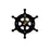 Ship Wheel Shape Wooden Wall Clock