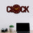 Clock Text Shape Wooden Wall Clock