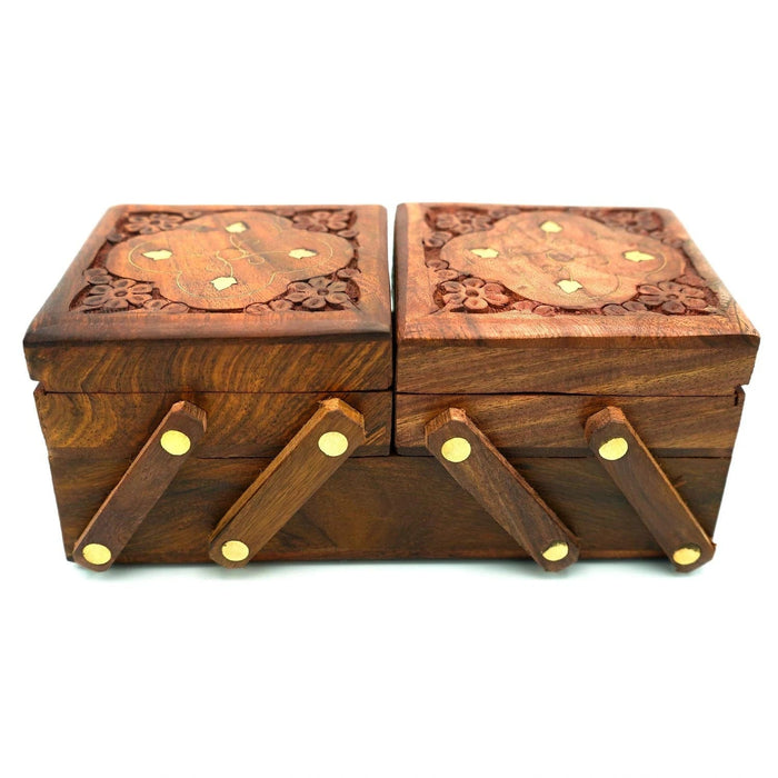 3 IN 1 WOODEN JEWELRY BOX