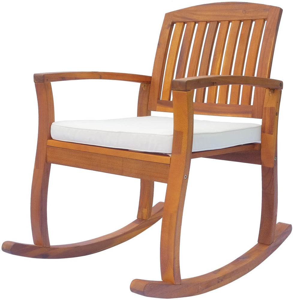 Wooden Rocking Chair with Cushioned