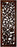 Mango Wood Wall Panel Hand Crafted with Leaves and Scroll Work Motif, Rectangle, Brown