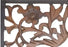 Rectangular Wall Panel with Intricate Floral Carvings, Rectangle, Black and Brown