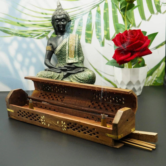 SHEESHAM WOODEN INCENSE STICK HOLDER AND DHOOP BATTI STAND FROM