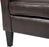 Logan Upholstered Club Chair with Arm Rest , Brown