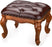 Small  Footstool Ottoman Upholstered Footstool, Solid Rubber Wood/Living Room Stool. (Brown)