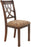 Leahlyn Dining Upholstered Side Chair - Pierced Splat Back - Set of 2 -Brown
