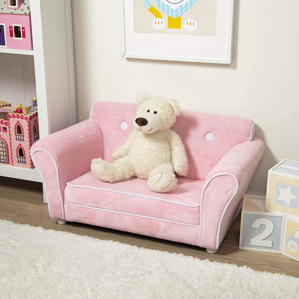 Child's Sofa - Pink Plush Children's Furniture