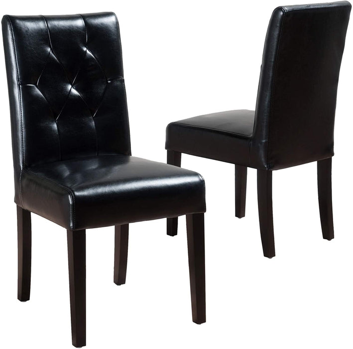 Bonded Leather Dining Chairs, 2-Pcs Set