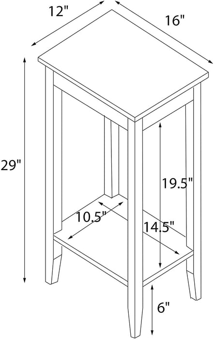 Rosewood Tall End Table, Simple Design, Multi-purpose Small Space Table