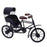 WOODEN AND WROUGHT IRON MINIATURE RICKSHAW, BLACK