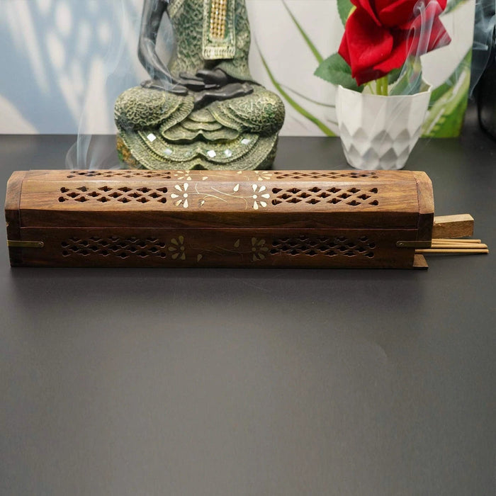 SHEESHAM WOODEN INCENSE STICK HOLDER AND DHOOP BATTI STAND FROM