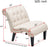 Upholstered Accent Chair for Bedroom Living Room Chairs Lounge Chair with Wood Legs Cream Fabric