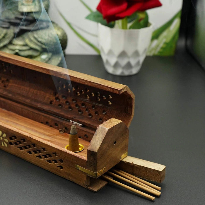 SHEESHAM WOODEN INCENSE STICK HOLDER AND DHOOP BATTI STAND FROM