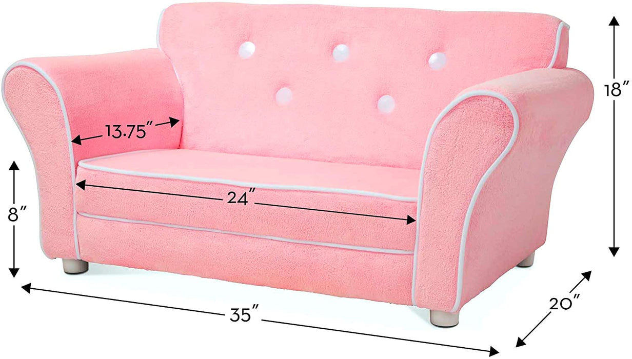 Child's Sofa - Pink Plush Children's Furniture