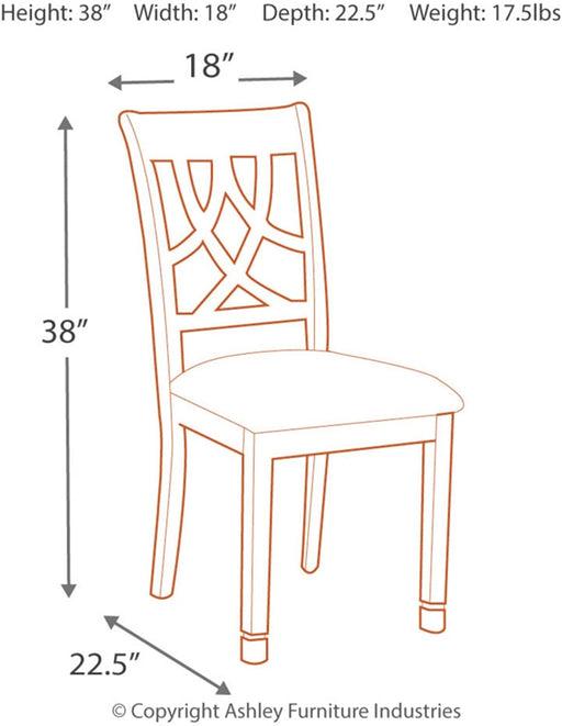 Leahlyn Dining Upholstered Side Chair - Pierced Splat Back - Set of 2 -Brown
