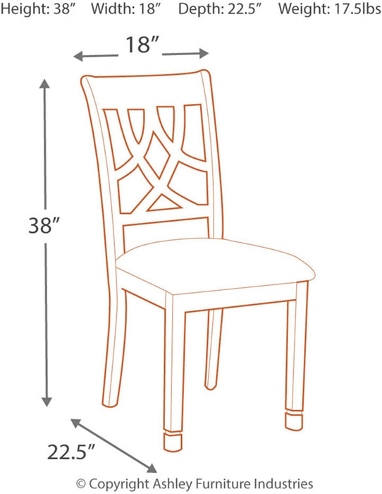 Leahlyn Dining Upholstered Side Chair - Pierced Splat Back - Set of 2 -Brown
