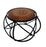 Wooden & Iron Stool/Table Home Decor Size(LxBxH-13x13x12) Inch