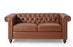 Brinkhaven Leather Love Seats, with Wood Legs