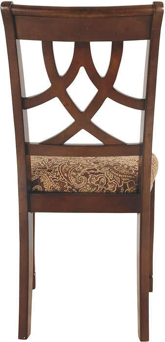 Leahlyn Dining Upholstered Side Chair - Pierced Splat Back - Set of 2 -Brown