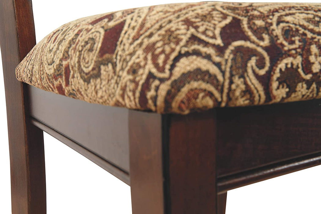 Leahlyn Dining Upholstered Side Chair - Pierced Splat Back - Set of 2 -Brown