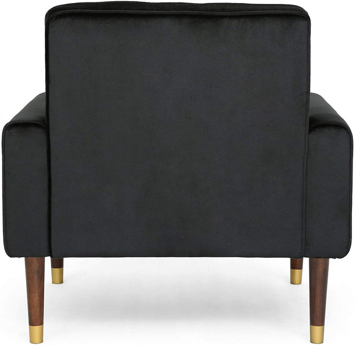 Velvet Armchair, Modern Glam, Button-Tufted, Waffle Stitching,