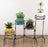 4 Tier Metal Plant Stand, Foldable Flower Pot Holder for Room, Rustproof Potted Storage Shelf Rack- Black (Upgrade Black)