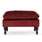 Wide Velvet Tufted Rectangle Solid Footstool Ottoman