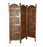 Solid Wood 3 Panel Room Wooden Partition (Brown) for Living Room