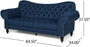 Nathan Chesterfield Button Tufted Fabric 3 Seater Sofa