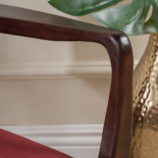 Fabric Arm Chair, Deep Red