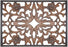 Rectangular Wall Panel with Intricate Floral Carvings, Rectangle, Black and Brown