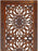 2 Piece Mango Wood Wall Panel Set with Mendallion Carving, Rectangle, Burnt Brown