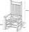 Vermont Porch Rocker, White