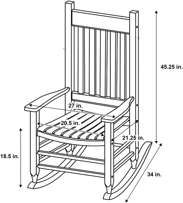 Vermont Porch Rocker, White