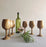 ROYAL LOOK PREMIUM WOODEN WINE GLASS || TEAK WOOD ( SET OF 6 )