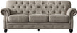 Mid-Century Chesterfield Chenille Tufted Sofa with Scroll Arms for Living Room Bedroom, Couch