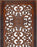 2 Piece Mango Wood Wall Panel Set with Mendallion Carving, Rectangle, Burnt Brown