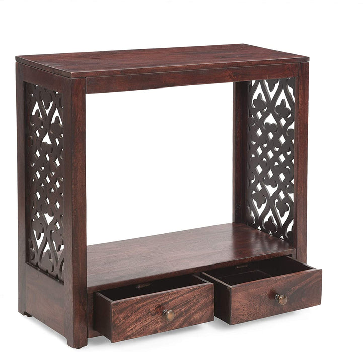 Home Ursula Mango Wood Console Table, Brown